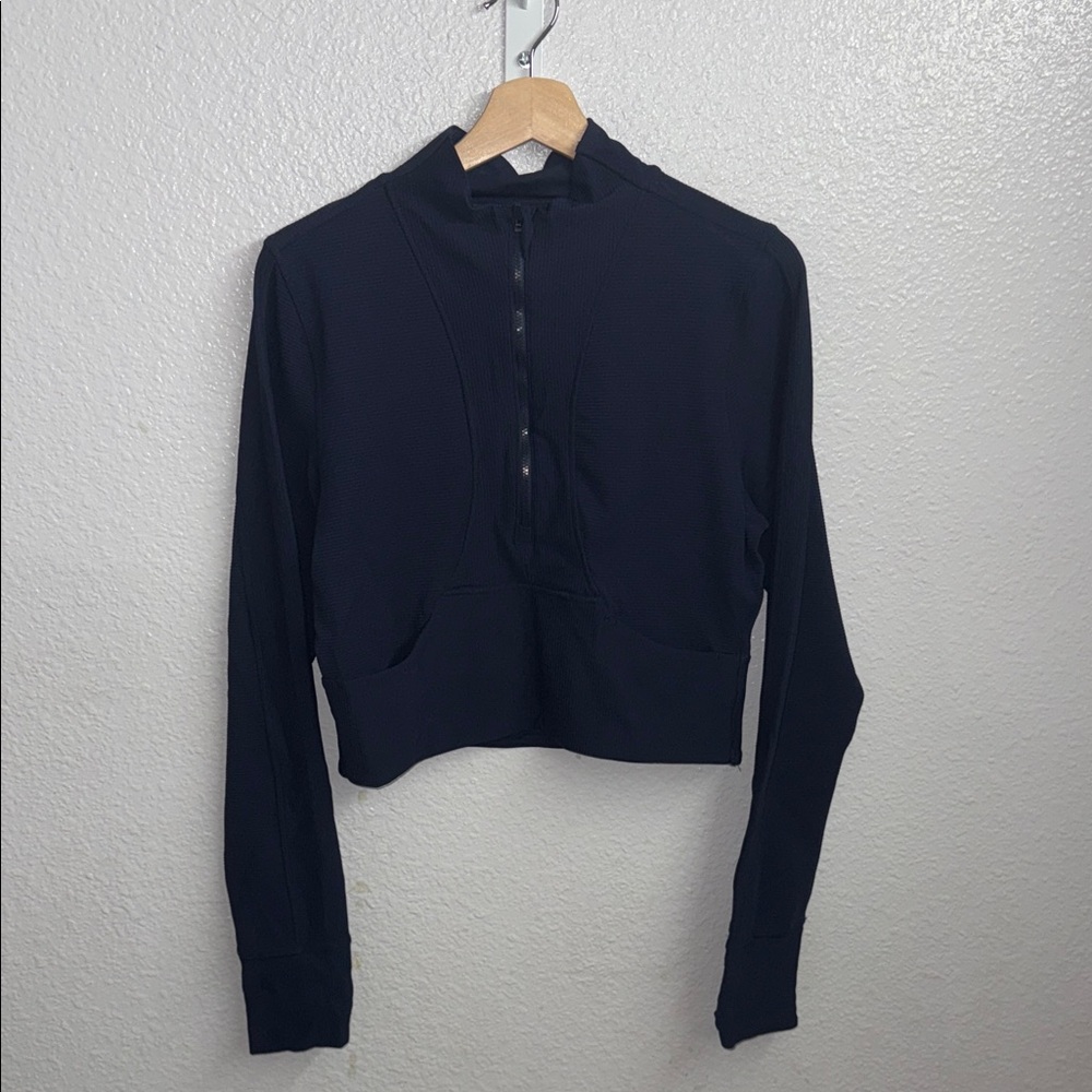 Navy  Long Sleeve Top